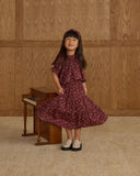 Harvest Berry Ruffle Tiered Midi Skirt