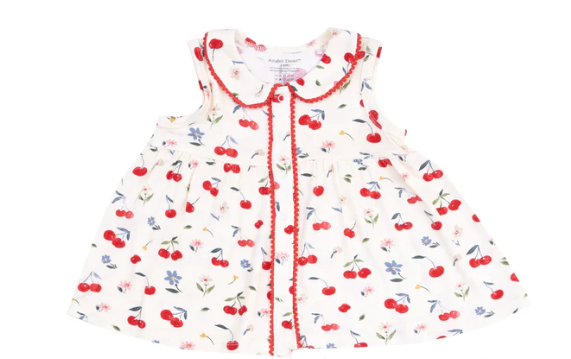 Watercolor Cherries Peter Pan Dress