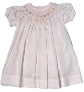 Embroidered Dress W/ Colorful Flowers