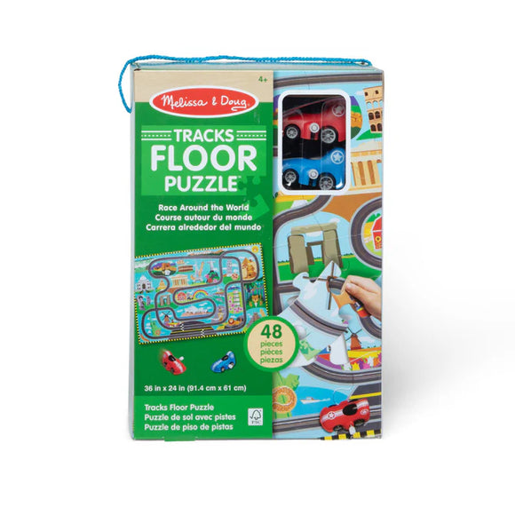 Race Around the World Tracks Floor Puzzle