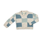 Blue Checker Jacie Sweater