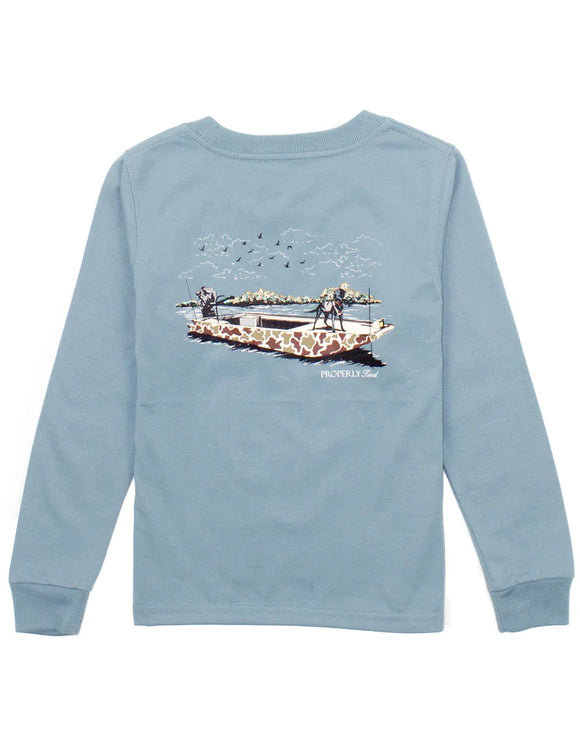 Boat Ride LS- Steel Blue