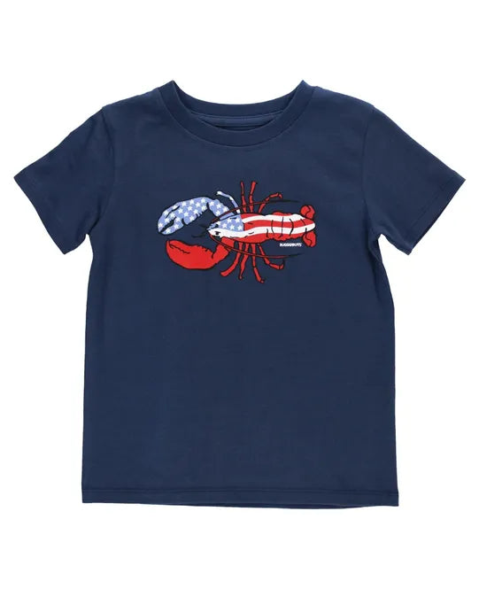 Boys Navy Short Sleeve Crawfish T-shirt