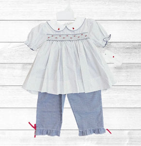 Apple Smocked Pant Set