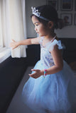 Blue Sequins Princess Dress