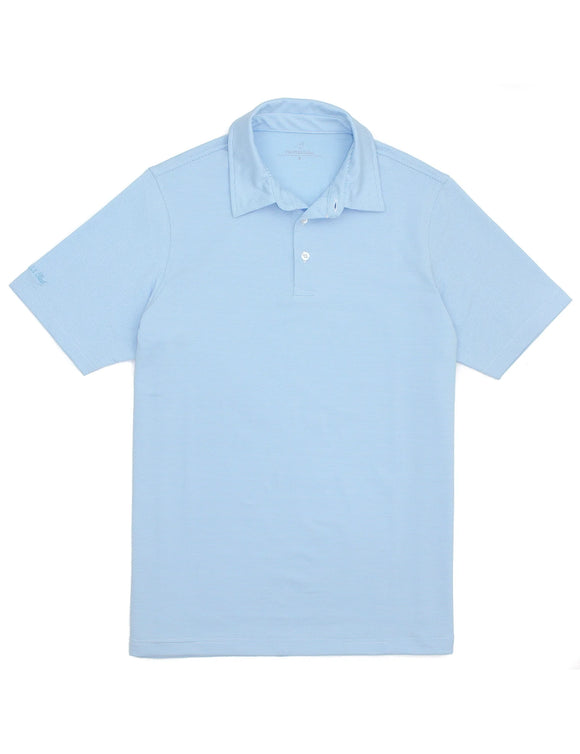 Gulfport Polo- Powder Blue Stripe