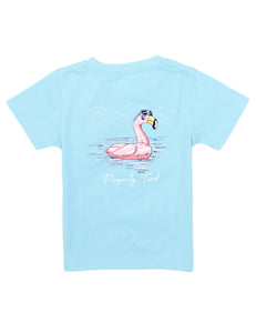 Flamingo Float Aqua Tee