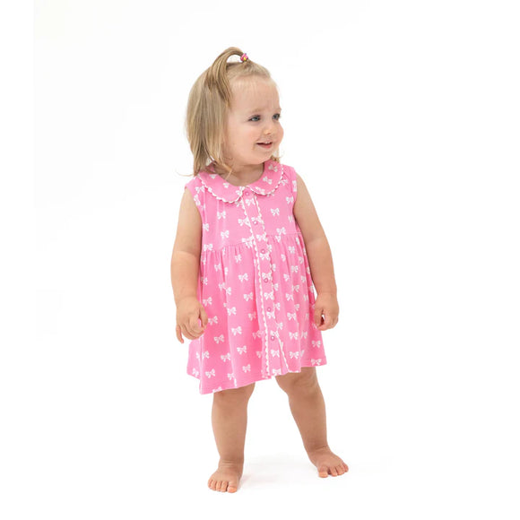 Pink Bows Peter Pan Dress