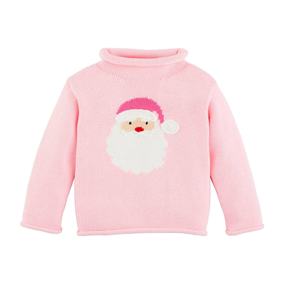 Pink Santa Roll Neck Sweater