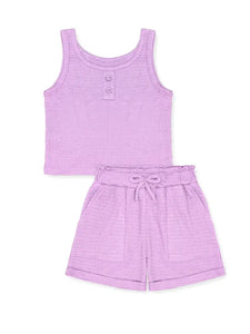 Cutie Patootie Waffle Knit Short Set