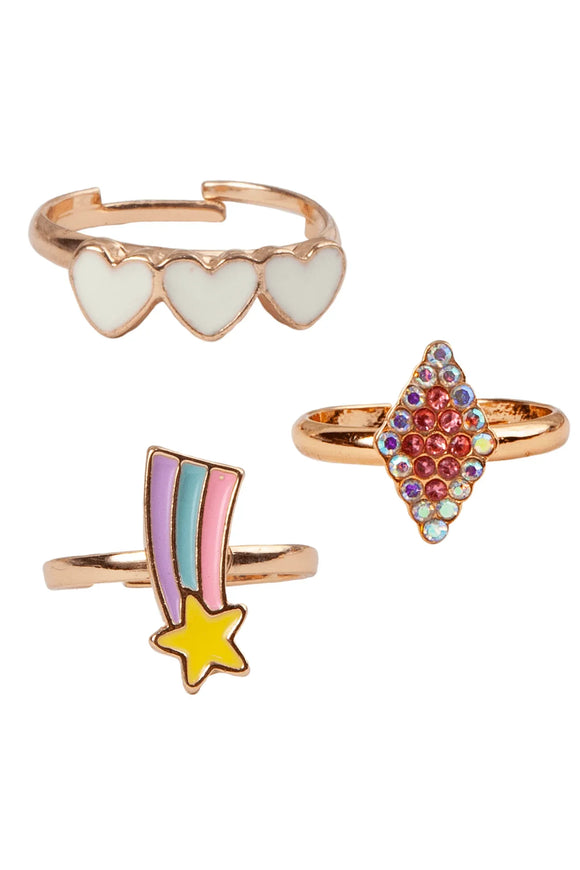 Heart Star Ring Set