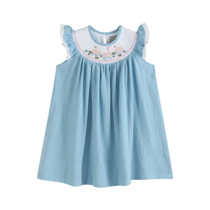 Swan Smocked Bishop Dress