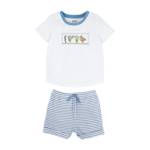 Fishing Smocked Short Set