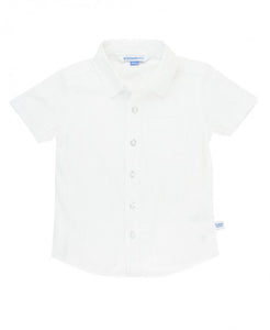 White Dobby Short Sleeve Shirt