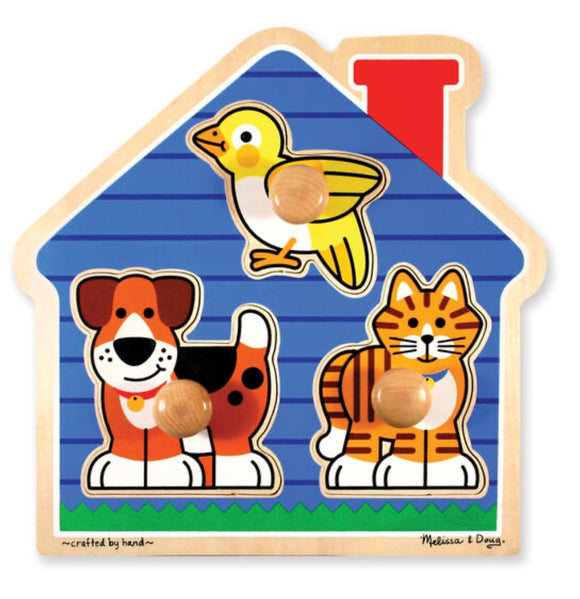Jumbo Knob Puzzle House Pets
