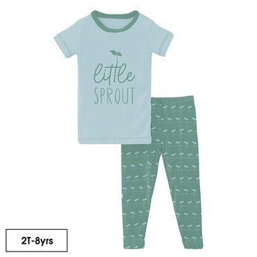 Shore Sprouts Graphic Tee Pajama Set