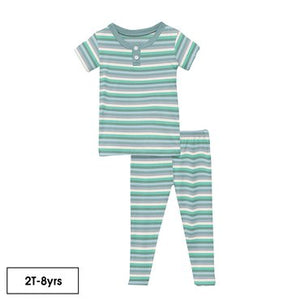 April Showers Stripe Henley Pajama Set