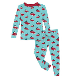 Iceberg Trucks and Trees Long Sleeve Pajama Set