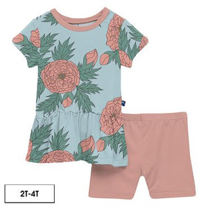 Spring Sky Floral Playtime Outfit Set