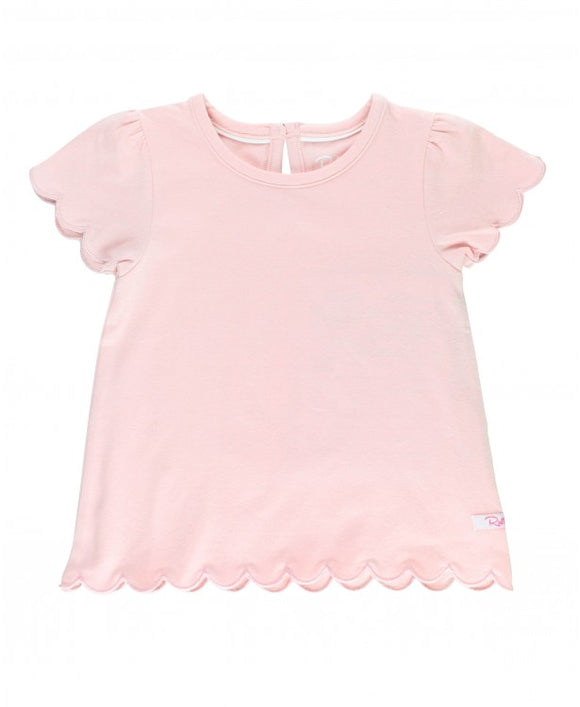 Pink Scalloped Tee
