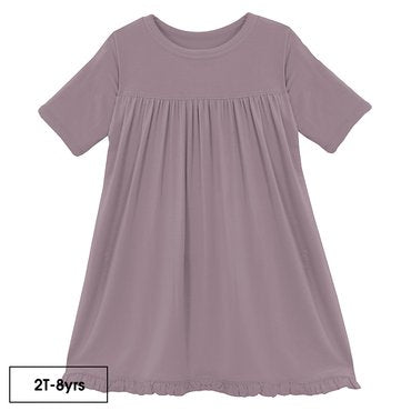 Elderberry Short Sleeve Swing Dress