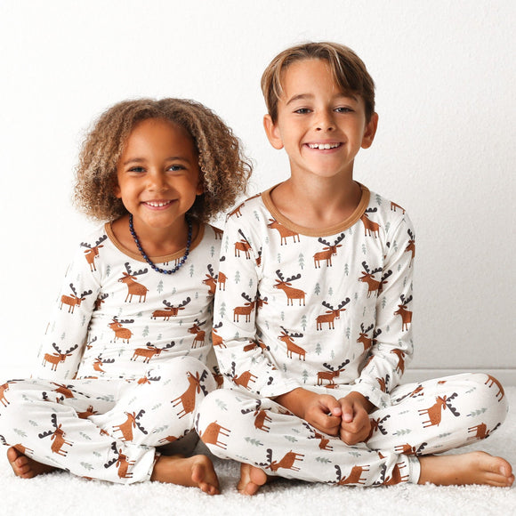 Moose Two Piece Pajama Set