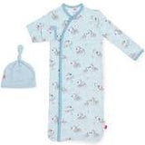 Blue Little One Modal Magnetic Sack Gown & Hat set