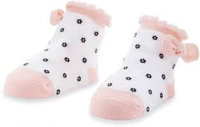 Black Flower Dot Socks
