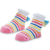 Color Tassel Striped Socks