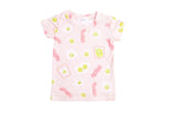 Bacon & Eggs Fitted Two-Piece Pajamas - Pink