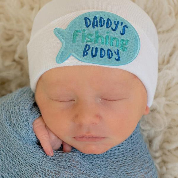 Daddy’s Fishing Buddy Newborn Hat