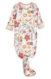 Dusty Floral Tie Knot Gown 0-3 Month