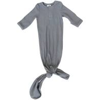 Grey Ribbed Knotted Gown 0-3 Month