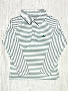 Green Stripe Long Sleeve Dress Shirt