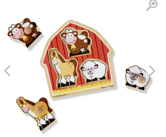 Barnyard Animals Jumbo Knob Puzzle