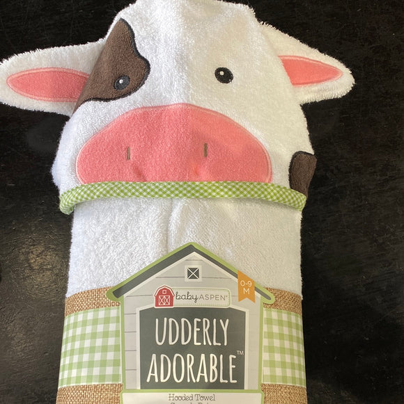 Udderly adorable cow towel