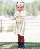 Rainbow Stripe Sweater Dress