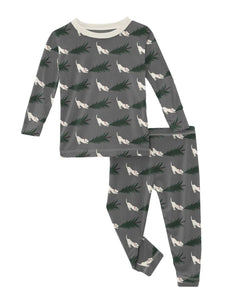 Pewter Christmas Tree Drag Pajama Set
