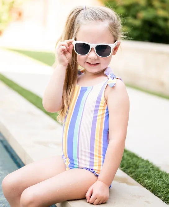 Rainbow Lane Stripe Tie Shoulder One Piece Rainbow Lane Stripe Tie Shoulder One Piece