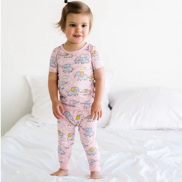 Pink Elephant Snuggles Two-Piece Set