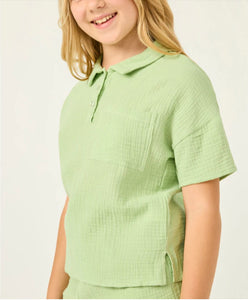 Sage Collared Shirt