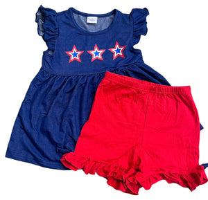 Red, White, & Blue Star Short Set