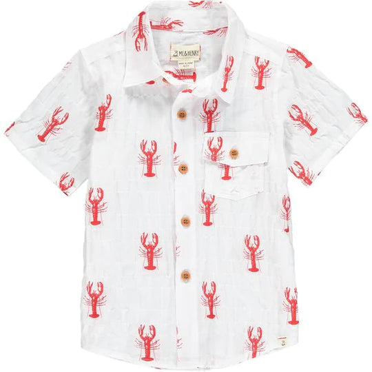 Crawfish Woven Print Shirt