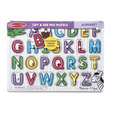 Alphabet Lift & See Peg Puzzle