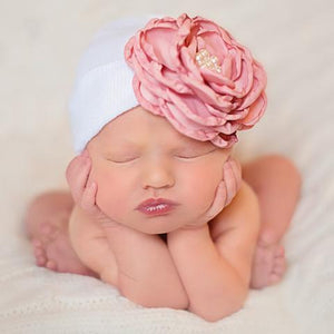 Silk Flower Newborn Hat