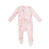 Pink Bacon & Eggs Zippered Footie 3-6 Month