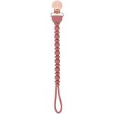 Sweetie Strap Beaded Pacifier Clip - Rosewood