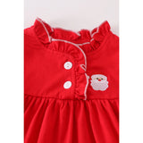 Red Santa Embroidery Pajama Gown